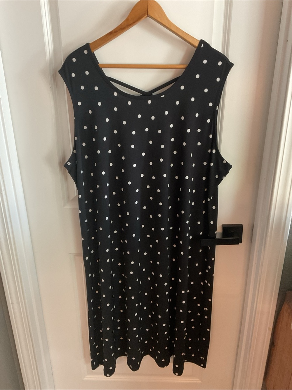 CJ Banks - Black Polka Dot Sleeveless Maxi Dress - Ladies Size 2X